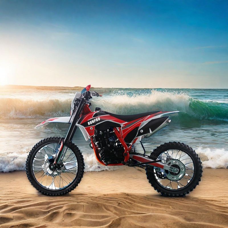 Hydraulische Scheibenbremse 250cc Gas Dirt Bike für Erwachsene RUNPRO 4 Schlag 21'18' Reifen